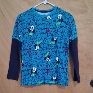 Disney Teal and Navy Mickey Mouse Shirt